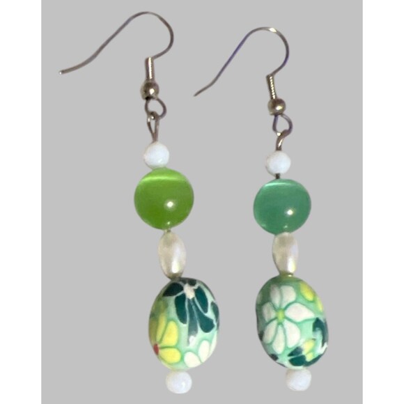 Handmade Boho Lampwork Glass Earrings Dangle Hook Beads Artisan Gift Lot 10 - Picture 9 of 11